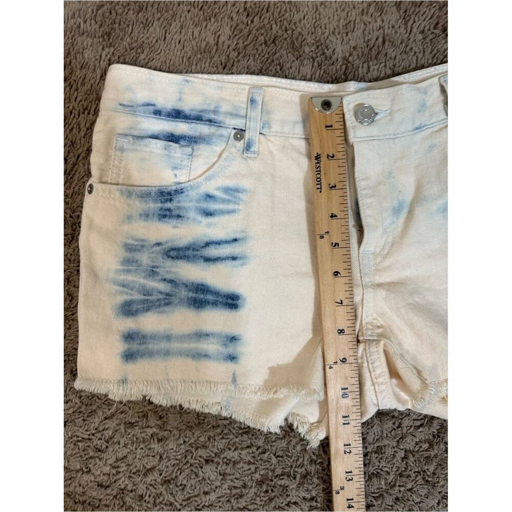NWT Levi's Tie-Dye Blue Cream Denim Cutoffs Shorts Women's size 34